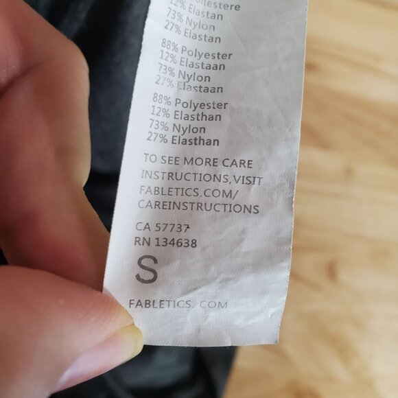 Fabletics Pants Womens Small Gray Camo PowerHold High Rise Ankle Leggings - Picture 3 of 11